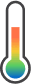High temperature thermometer icon