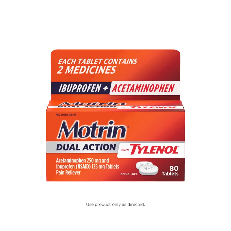 Motrin® Dual Action with Tylenol®, ibuprofeno y acetaminofeno